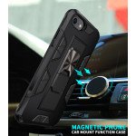 Wholesale iPhone SE 2020 / 8 / 7 Military Grade Armor Protection Stand Magnetic Feature Case (Red)